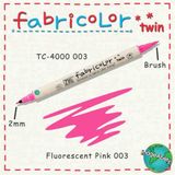 Zig Fabricolor Twin Brush Fluorescent Pink Kumaş Boyama Kalemi