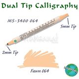 Zig Kaligrafi Çift Uçlu Kaligrafi Kalemi 2 mm 5 mm 064 Açık Kahverengi