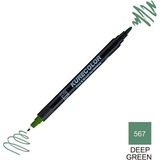 Zig Kurecolor Mangaka Fine & Brush CNKC-2200 567 Deep Green Çift Taraflı Markör Kalem