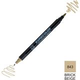 Zig Kurecolor Mangaka Fine & Brush CNKC-2200 843 Brick Beige Çift Taraflı Markör Kalem
