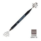 Zig Kurecolor Mangaka Fine & Brush CNKC-2200 W.10 Warm Gray 10 Çift Taraflı Markör Kalem