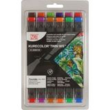 Zig Kurecolor Twin S Çift Uçlu Marker Kalem Seti 12 Renk Brıllıant Colors