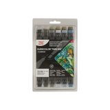 Zig Kurecolor Twin Ws Gray Color 12'li Marker Seti