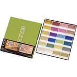 Zig Kuretake Gansai Tambi Metalik Yaldız Tablet Sulu Boya Seti 24 Renk Set MC20/24V/NW2A - 1 Adet - Karışık Çok Renkli