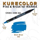 Zig Manga Çizim Kalemi 366 Mat Mavi Için Zig Kurecolor Ince Fırça