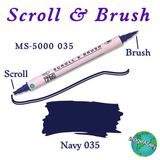 Zig Scroll Brush 035 Navy Kaligrafi Kalemi