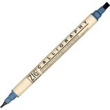 Zig Scroll Brush 092 Steel Gray Kaligrafi Kalemi