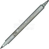 Zig Writer Metallic Colours Çift Uçlu 102 Silver Marker Kalem
