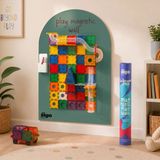 Zigo Toys 60X95CM Çıkarılabilir Manyetik Duvar Panosu – Yapışkanlı Pano, Çocuk Odası, Oyun ve Öğrenme Alanı Lagün - Koyu Yeşil
