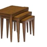 Zigon 11802 Osm Kelebek Model Sehpa Parlak Ceviz Natüre Kayın Retro Ayak El Yapım