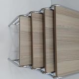 Zigon 14004 Sehpa demet Metal Model Nikelaj Ayak Hint Ceviz Dalgalı Desen El Yapı
