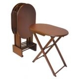 Zigon ÇANTA OVAL Model 13847 ahşap MDF Parlak Ceviz Natüre minumum park El Yapım