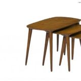 Zigon Osm 18625 Oval Model Klasik Sehpa Kayin Retro Ayak Parlak Ceviz El Yapim