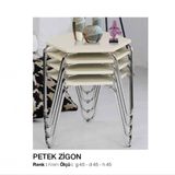 Zigon Osm11796 Petek Model Sehpa Metal Celik Nikelaj V Ayak Krem Tabla El Yapim