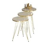 Zigon Sehpa Gold Krem Tel 1044