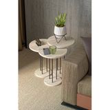 Zigon Sehpa Terra 3 Lü Set Traverten