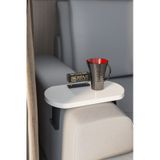 Zigon Sehpa Yan Sehpa Ayarlanabilir Tepsi Oval Dekoratif Modern Yatay Dikey Koltuk Sehpası Beyaz Beyaz