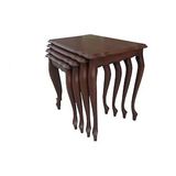 Zigon St 17632 Klasik Model Sehpa Parlak Ceviz Nature Kayin Aslan Ayak El Yapim