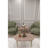 Zigon ve Orta Sehpa Seti | Salon Seti | Sehpa Seti | Oturma Odası Seti | Oval - Cappuccino