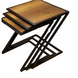 Zigon Zlf 14093 Z Model Metal Transmisyon Siyah Fırın Boya Mdf Ceviz Tabla El Yap