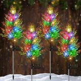 Zigver 1 adetGüneş Açık Bahçe Solar Noel Ağacı Işık Standı Bahçe LED Lamba Noel Dekorasyon Su Geçirmez Yıldız Fener Dekoratif Işık
