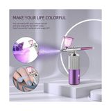 Zigver Airbrush Kompresör Seti Hava Püskürtme Tabancası Makyaj Boyama Tabancası Dövme Hydrafacial Makine