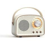 Zigver Retro Bluetooth Hoparlör Sevimli Mini Hoparlör Taşınabilir Kablosuz Hoparlör Ev Açık Seyahat Için Vintage Dekor, Kızlar Için Hediyeler - Beyaz