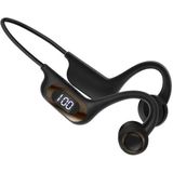 Zigver Spor Kulaklık Kemik Iletimli Bluetooth Kulaklık Graffiti Tip C 5.3 Boyuna Monte Kablosuz Stereo Spor Kulaklık LED Dijital Ekran