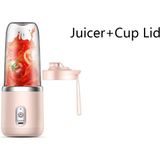 Zigver Taşınabilir Elektrikli Sıkacağı 400ML Limon Portakal Meyve Sıkacağı Çok Fonksiyonlu Mikser Meyve Smoothie Blenderı Ev Aletleri Pembe