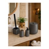 Zigzag Home Dekoratif 4 Parça Bohem Tarz Banyo Seti Çöp Kovası ,Tuvalet Fırçası ,Sıvı Sabunluk ,Diş Fırçalık Takımı