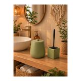 Zigzag Home Dekoratif Bohem Tarz Banyo Seti 4 Lt Çöp Kovası Silikon Uçlu Tuvalet Fırçası Banyo Düzenleyici