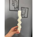 Zigzag Şekilli Dalga Model Dekoratif Mum 1 Adet (Renk Seçimi Yapın)