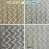 Zikzak Model Welsoft Yumuşak Kış Aylarının Vazgeçilmez Yatak Koruyucu Örtüsü - Koyu Gri - 110X200 - 110 x 160 cm