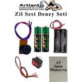 Zil Sesi Deney Seti 1 Paket Elektronik Mini Zil Deney Zili Proje Tasarım Zili Alarm Sinyal Zili Haparlör Zili