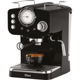 Zilan ZLN2991 Retro Espresso Kahve Makinesi (Espresso-Cappiccino-Latte) 15 Bar 1100W | Siyah