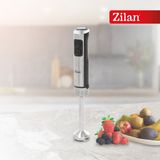 Zilan ZLN3994 | Dikey El Blender | 1200W | 2 Hız Ayarı | Turbo Fonksiyonu | Paslanmaz Çelik Bıçaklar - Gri - Siyah