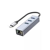 Zilevo Type C To Usb 3.0 Ethernet Gigabit Rj45 3 Port Hub Çoklayıcı Adaptör