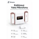 Zilvana Microna Manyetik Kablosuz Yaka Mikrofonu Lighting Canlı Yayın Ropörtaj Telefon Uyumlu