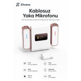 Zilvana Microna Manyetik Kablosuz Yaka Mikrofonu Lighting Canlı Yayın Ropörtaj Telefon Uyumlu