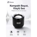 Zilvana Mini Kablosuz Hoparlör Güçlü Bass Tws ve Tf Kart Destekli Taşınabilir Siyah Speaker