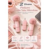 Zilvana Pinkero Pembe Kablosuz 2'li Yaka Mikrofonu Gürültü Azaltmalı Canlı Yayın Mikrofonu (Taşıma Kılıfı Hediyeli)