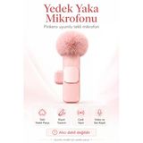 Zilvana Pinkero Pembe Kablosuz Yedek Tekli Yaka Mikrofonu – Uyumlu Model İçin