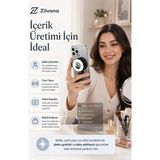 Zilvana Taşınabilir Manyetik Cep Telefonu Selfie Işığı 3 Renk Ayarlı Hafif Tasarım Canon Uyumlu - Siyah