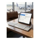 Zilvana Touchpad'li 3'e Katlanabilir Bluetooth Klavye - Çoklu Cihaz Destekli Ultra İnce Seyahat Klavyesi