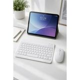 Zilvana Ultra Ince Bluetooth Beyaz Klavye Mouse Seti Tablet & Laptop Için