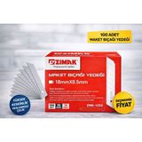 Zimak 18MM Maket Bıçağı Yedeği 0.5mm Karbon Çelik Profesyonel Kesici Uç 10’lu 10 Paket