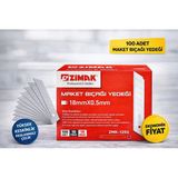 Zimak 18Mm Maket Bıçağı Yedeği 0.5Mm Karbon Çelik Profesyonel Uç 10’Lu 10 Paket