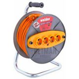 zimak AY PAŞ Metal Makaralı 3x1.5 mm TTR Kablo 50 Metre Monofaze Uzatma Kablosu Seyyar Kablo 4 Prizli