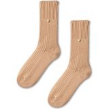 Zımba Detaylı Viskon Triko Soket Çorap Camel - 39 - 42