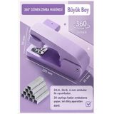 Zımba Makinesi 24/6 1 Adet Fixpoint P-4550 Pastel Renkler Büyük Zımba Makinası Ve Teli 20 25 Sayfa Dereceli Ofis Büro